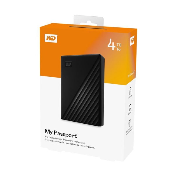 هارد دیسک اکسترنال وسترن دیجیتال مدل HDD My Passport ظرفیت 4 ترابایت