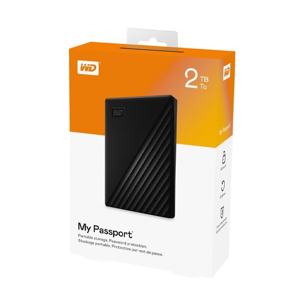 هارد دیسک اکسترنال وسترن دیجیتال مدل HDD My Passport ظرفیت 2 ترابایت